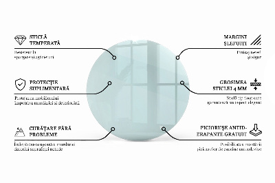 Okrugla ploča za stol prozirna