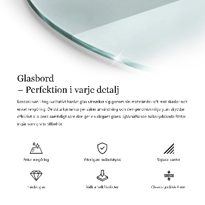 Okrugla ploča za stol prozirna