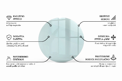 Okrugla ploča za stol prozirna