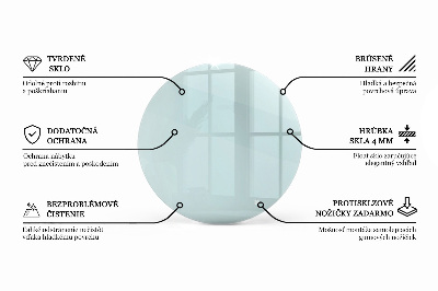 Okrugla ploča za stol prozirna