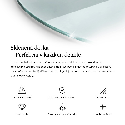 Okrugla ploča za stol prozirna