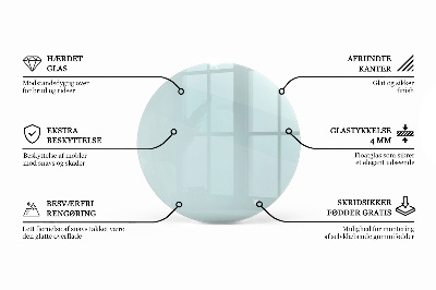 Okrugla ploča za stol prozirna