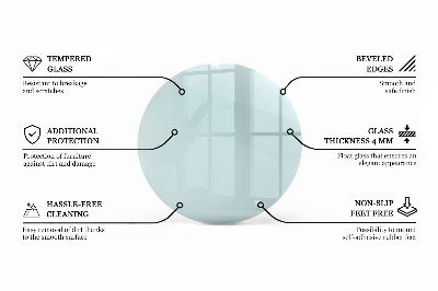 Okrugla ploča za stol prozirna