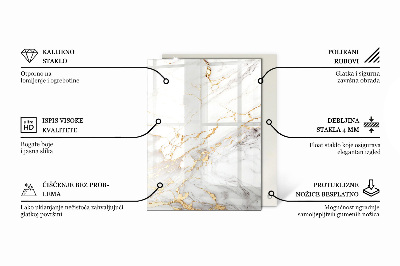 Pravokutna ploča stola Dekorativni mozaici s detaljima