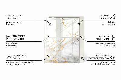 Pravokutna ploča stola Dekorativni mozaici s detaljima
