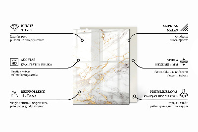 Pravokutna staklena ploča Elegantni šumski motiv