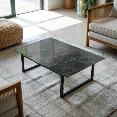 Pravokutna staklena ploča stola Mramor s nježnim žilicama