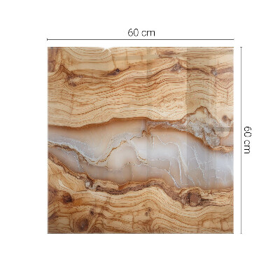 Pravokutna ploča stola Drvo u harmoniji sa smolom