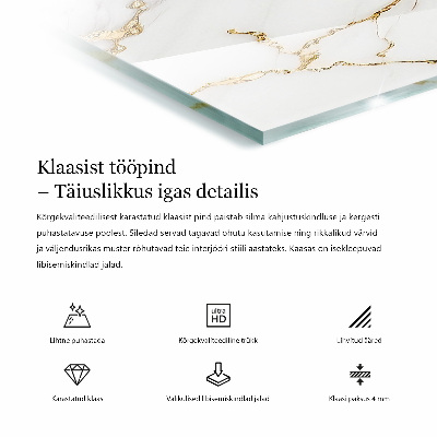 Pravokutna ploča stola Motiv teksture kamena