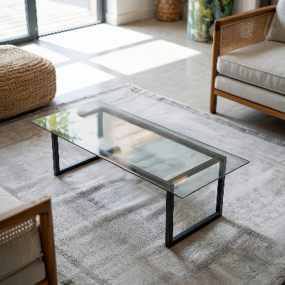 Pravokutna staklena ploča prozirna