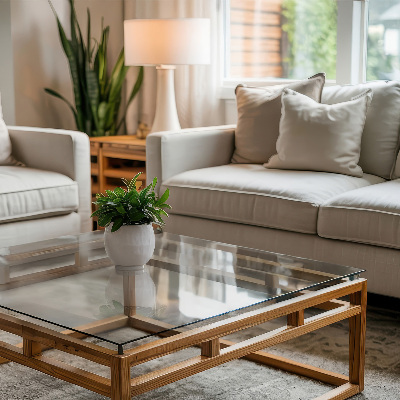 Pravokutna staklena ploča prozirna