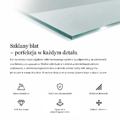 Pravokutna staklena ploča prozirna