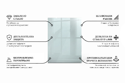Pravokutna staklena ploča prozirna
