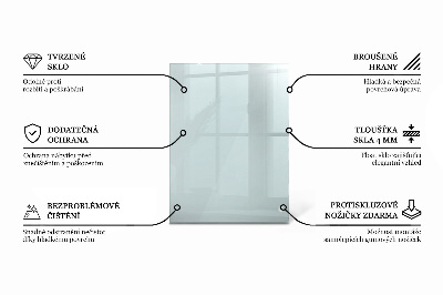 Pravokutna staklena ploča prozirna