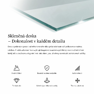 Pravokutna staklena ploča prozirna