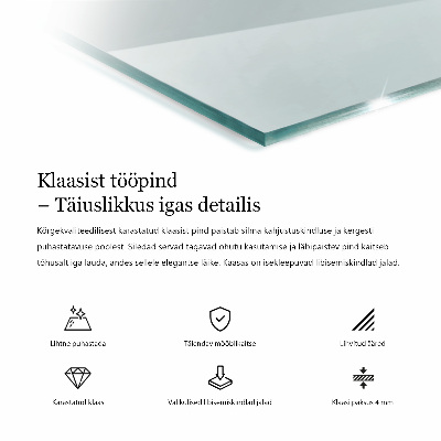 Pravokutna staklena ploča prozirna