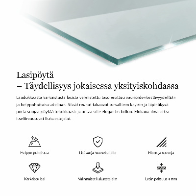 Pravokutna staklena ploča prozirna