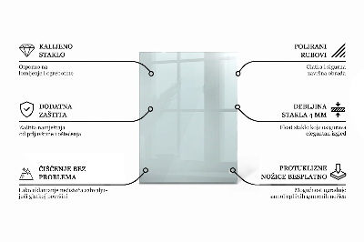 Pravokutna staklena ploča prozirna