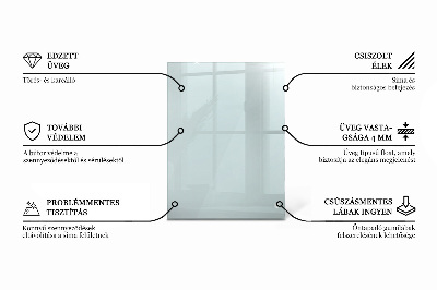 Pravokutna staklena ploča prozirna