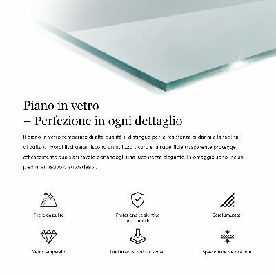 Pravokutna staklena ploča prozirna