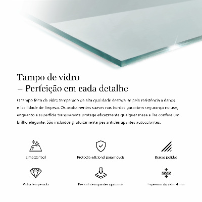 Pravokutna staklena ploča prozirna