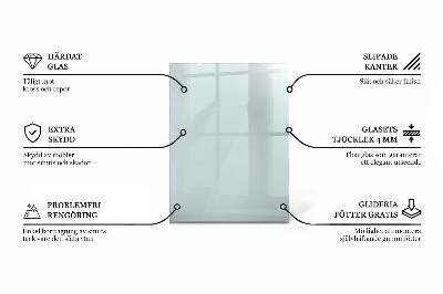 Pravokutna staklena ploča prozirna
