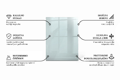 Pravokutna staklena ploča prozirna