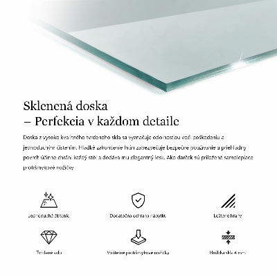 Pravokutna staklena ploča prozirna