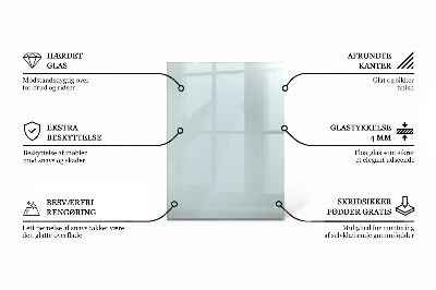 Pravokutna staklena ploča prozirna