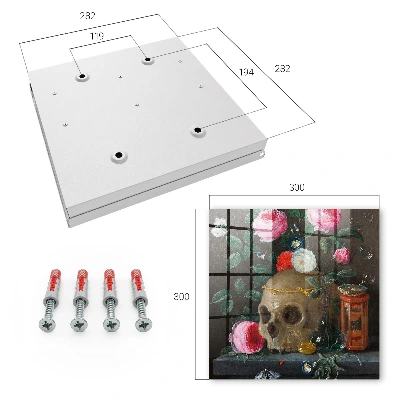 Ormarić za ključeve Lubanja i cvijeće