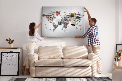 Plutena ploča Karta svijeta od opeke