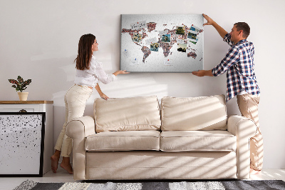 Plutena ploča Karta svijeta od opeke