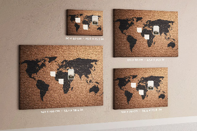Ploča od pluta karta svijeta