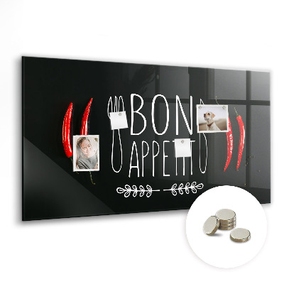 Magnetna ploča za zid Natpis Bon Appetit