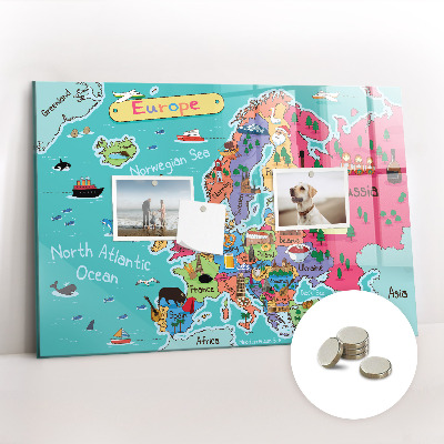 Magnetna ploča za djecu Karta Europe