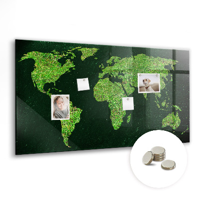 Magnetna ploča za djecu Travnata Karta Svijeta