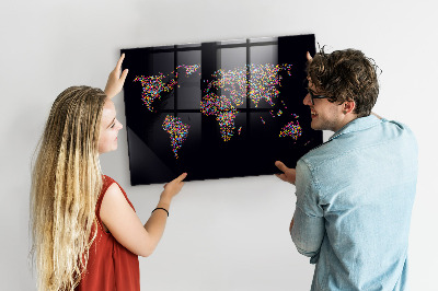 Magnetna ploča za djecu Karta Svijeta S Točkama