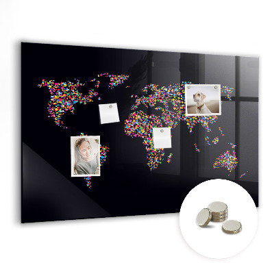 Magnetna ploča za djecu Karta Svijeta S Točkama