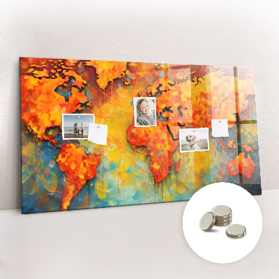 Magnetna ploča Dekorativna Karta Svijeta