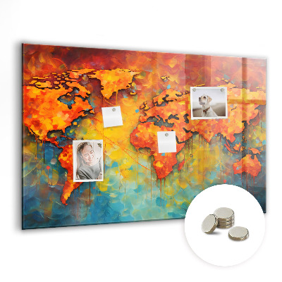 Magnetna ploča Dekorativna Karta Svijeta