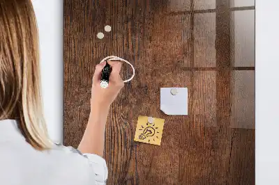 Magnetna ploča za crtanje u boji tamnog drveta
