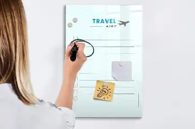 Magnetna ploča za pisanje planer putovanja