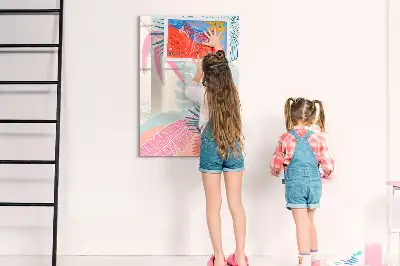 Magnetna ploča za pisanje s motivom pastelnog lišća