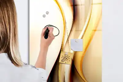 Magnetna ploča za pisanje motiva zlatna apstrakcija valova