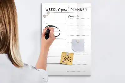 Magnetna ploča za pisanje tjedni planer obroka