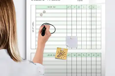 Magnetna ploča za pisanje tablica kućanskih poslova