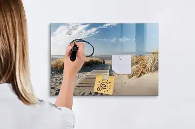 Magnetna ploča za pisanje motiv pogled na plažu