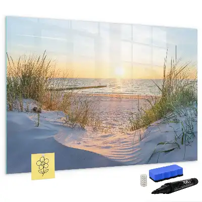 Magnetna suhobrisiva ploča motiv zalaska sunca na plaži
