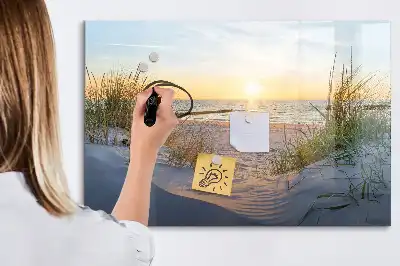 Magnetna suhobrisiva ploča motiv zalaska sunca na plaži