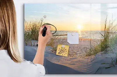 Magnetna suhobrisiva ploča motiv zalaska sunca na plaži